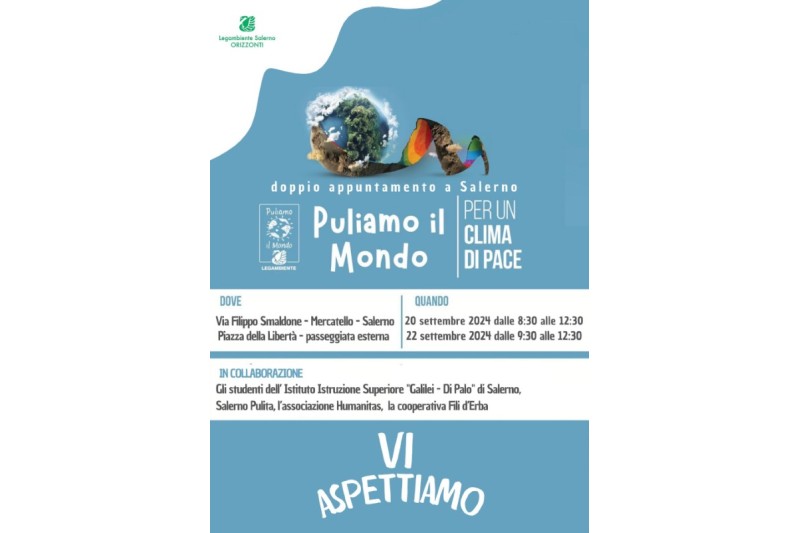 PULIAMO IL MONDO: DOPPIO APPUNTAMENTO A SALERNO  