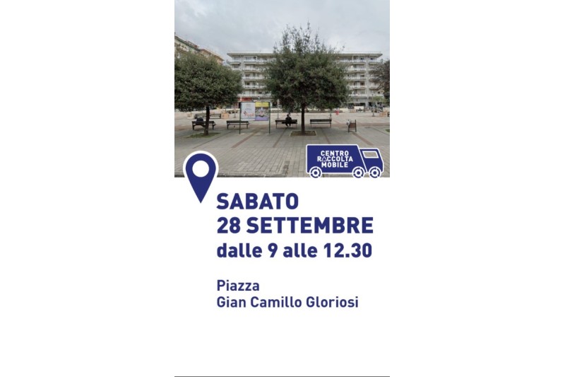 CRM, TAPPA DEL 28 SETTEMBRE:PIAZZA GIAN CAMILLO GLORIOSI