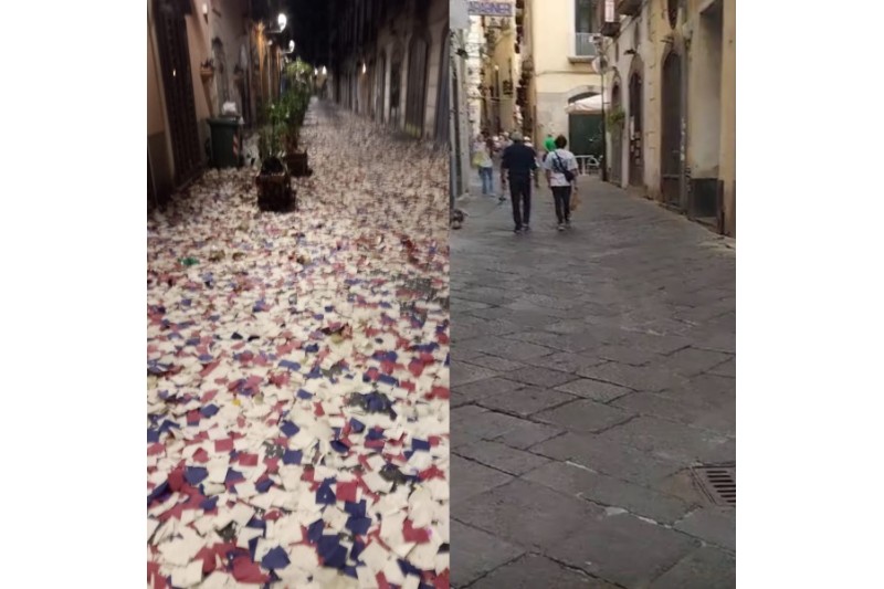 SAN MATTEO, SALERNO PULITA DOPO LA FESTA