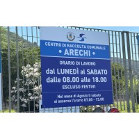 ORARIO ESTIVO DEI CENTRI DI RACCOLTA COMUNALE ARECHI E FRATTE