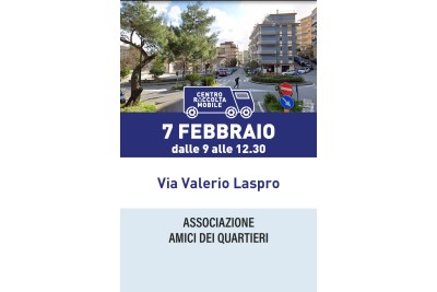 CENTRO MOBILE DI RACCOLTA E RIUSO: 7 FEBBRAIO IN VIA VALERIO LASPRO