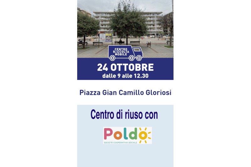 CENTRO MOBILE DI RIUSO SABATO CON POLDO A TORRIONE