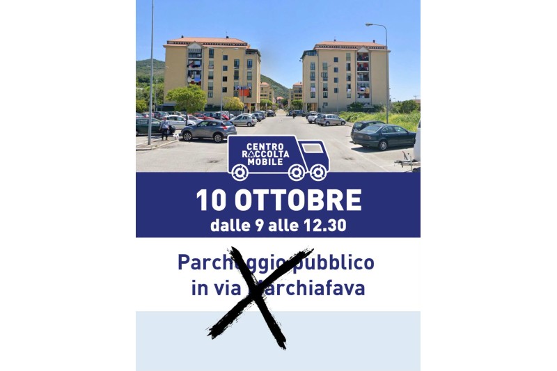 CENTRO MOBILE DI RACCOLTA E RIUSO, CAMBIO LOCATION