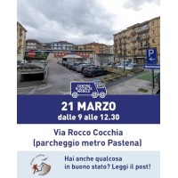 CENTRO MOBILE DI RACCOLTA E RIUSO, FESTA DELLA PRIMAVERA IN VIA ROCCO COCCHIA